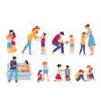 Family parents people quarrel mother and father Vector Image