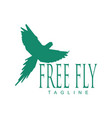 free fly macaw logo vector image