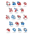 geometric abstract icons and emblems for business vector image