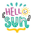 summer lettering composition with decor vector image