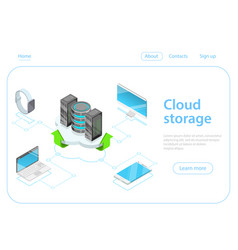Isometric flat concept of data recovery Royalty Free Vector