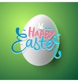 very happy easter greeting card with easter egg vector image vector image