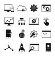web development line icons vector image