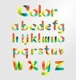ribbon alphabet colorful font vector image