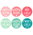 christmas tags set vector image vector image