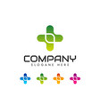 cross plus heart medical logo icon design vector image