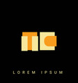 modern creative shaped tc ct t c logo initial vector image