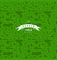 seamless pattern and emblem for garden tools store vector image