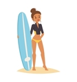 surfing people girl vector image