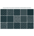 collection of seamless geometric patterns vector image vector image