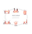 healthy lifestyle - people jogging walking doing vector image