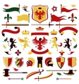 heraldic set colored vector image