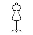 plastic mannequin icon outline style vector image vector image
