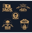 retro piratical color logo labels and badges vector image