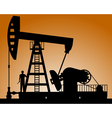 silhouette of oil pump vector image vector image