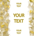 yellow polygons background vector image vector image