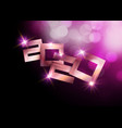 2020 happy new year luxury pink gold numbers vector image vector image