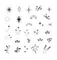 a set of simple hand-drawn decorative vector image vector image