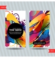 colorful decorative business cards with free vector image