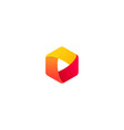 play button start and launch icon multimedia vector image vector image