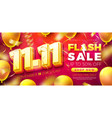 shopping day flash sale design with 3d 1111 vector image