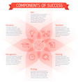 success infographic elements vector image vector image