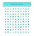 weather icon set with filled outline style design vector image vector image