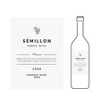 white wine label premium template clean vector image