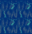 art nouveau tree vector image