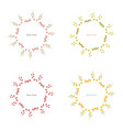 floral setcolorful purple collection vector image vector image