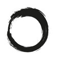 grunge round with brush strokes vector image