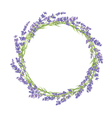 circle of lavender flowers vector image vector image