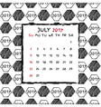 english calendar 2017 vector image
