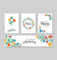 happy mother day german flower art card set vector image vector image