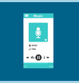 media player application app template with flat vector image vector image