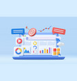 3d seo optimization vector image vector image