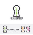 keyhole tree logo design vector image