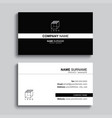 minimal business card print template design black vector image vector image