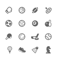 simple sport equipment icons vector image