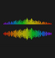 sound wave rhythm colorful digital equalizer vector image