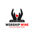handmade wine logo vector image vector image