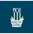 logo healthy eating vector image
