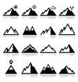 mountains icons set vector image
