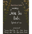 rustic save date invitation card template vector image