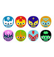 wrestlers masks vector image vector image