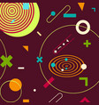 trendy geometric shapes memphis hipster background vector image vector image