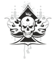 ace of spades skull vector image vector image