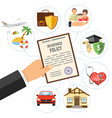 insurance services concept vector image