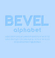 bevel font vector image