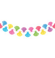 colorful decorative tassels set horizontal vector image